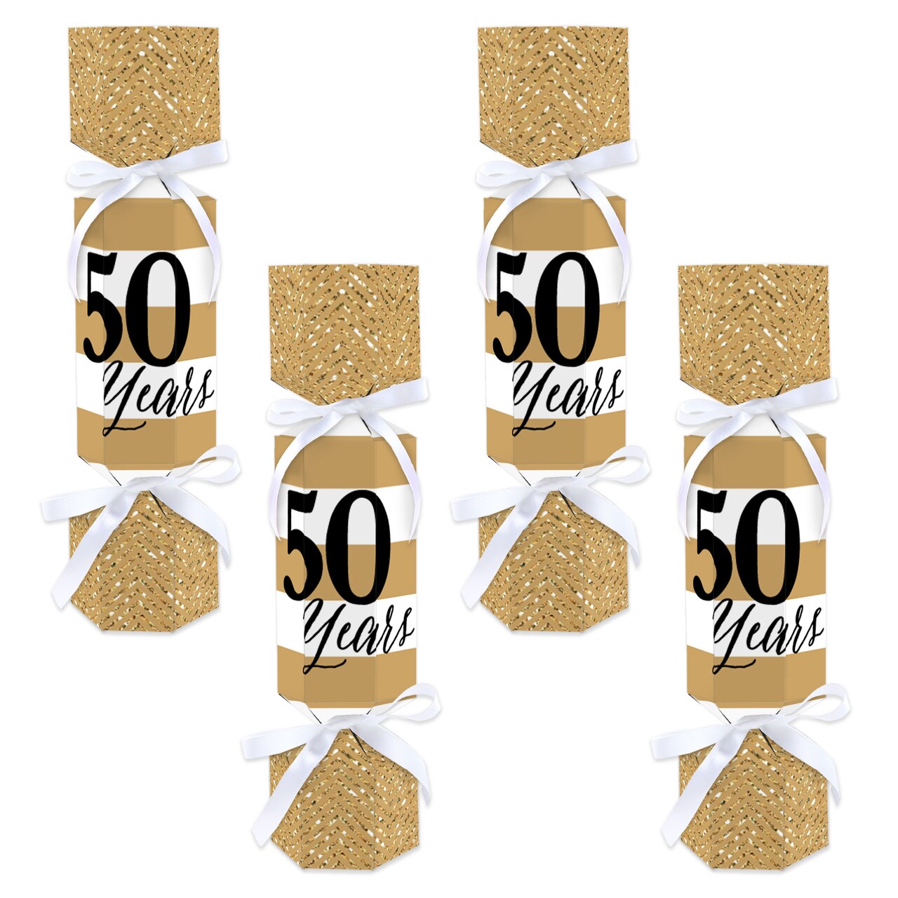 Big Dot of Happiness We Still Do - 50th Wedding Anniversary - No Snap Anniversary Party Table Favors - DIY Cracker Boxes - Set of 12